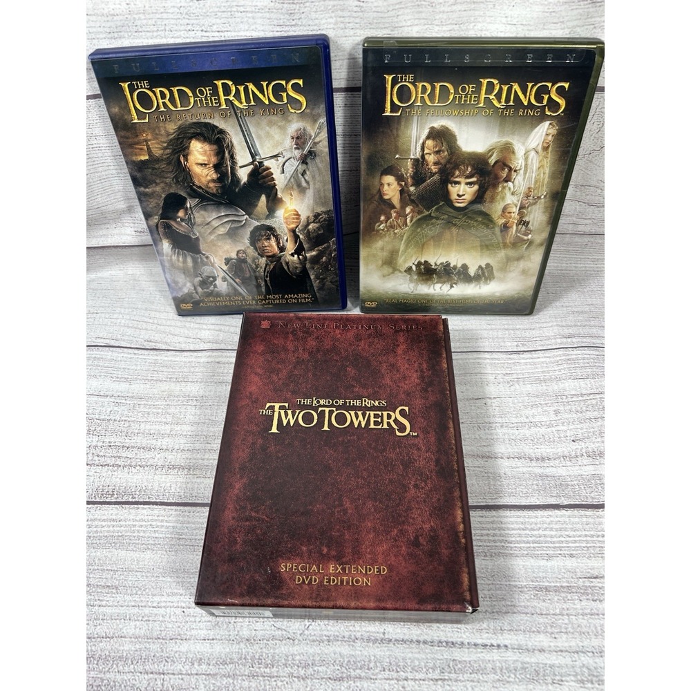The Lord Of The Rings DVD Lot Fellowship Two Towers Return Of The King